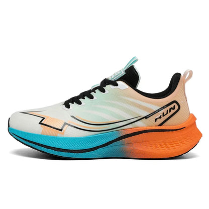 Men's Cushioning Running Shoes with Carbon Plate Marathon Women Lightweight Casual Sneakers for Jogging Workout Fitness Exercise