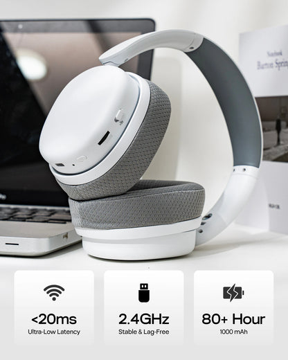 AULA G7 Pro Gaming Headset 7.1 Surround Sound Wireless Bluetooth 5.3 Headphones with Noise Cancelling Mic for PS5/PS4/PC/Switch