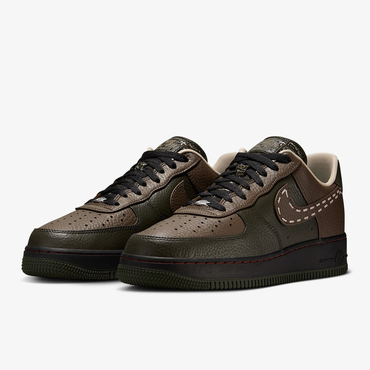 Oryginalne jesienne męskie buty codzienne Nike z niską cholewką i sznurowaniem, odporne na zużycie, model IQ1122-320