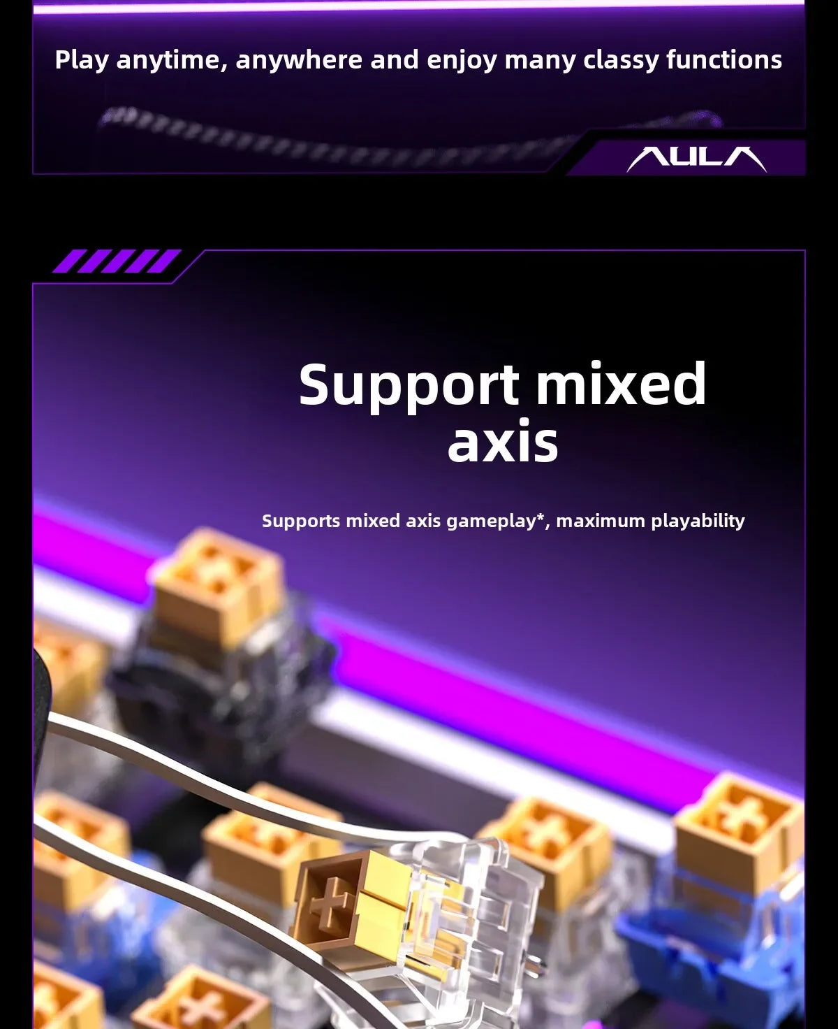 AULA HERO 84 HE Wired Mechanical Keyboard Music Rhythm RGB Gaming Keyboard 8K Return Magnetic Switch High Performance Keyboard