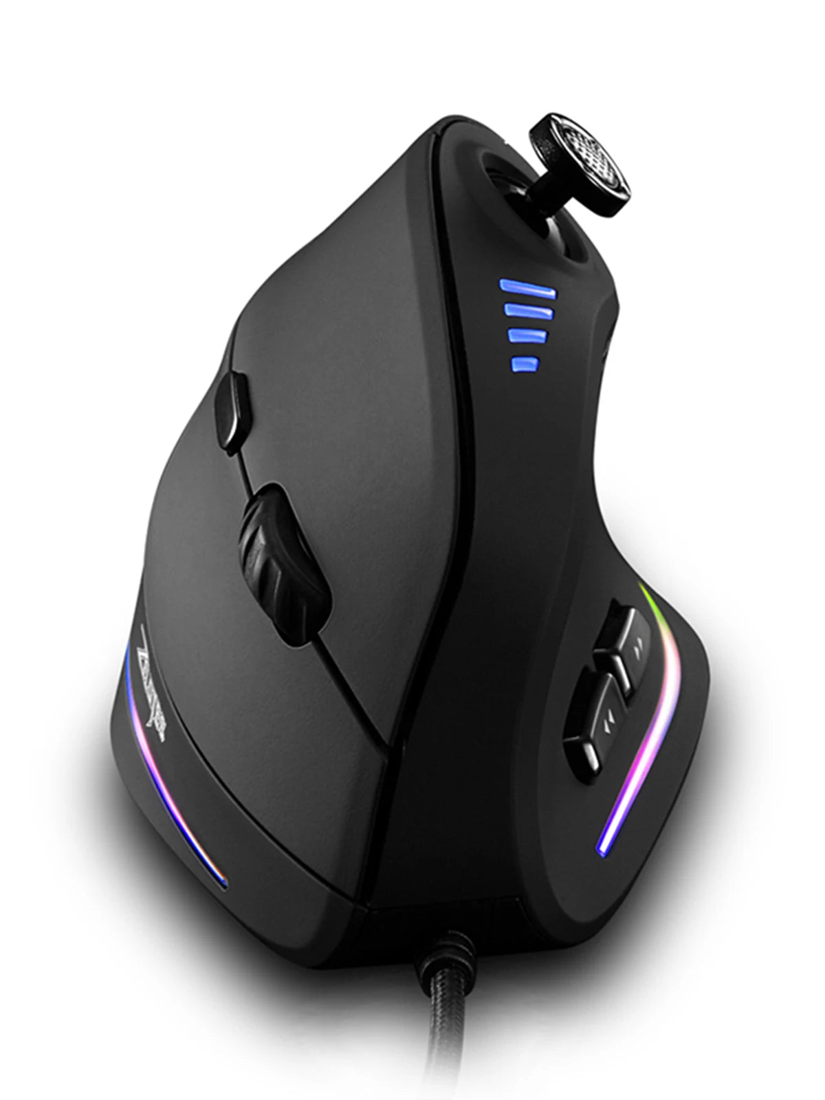 ZELOTES C18 Upright Ergonomic Gaming Mouse, 10000 DPI Wired Vertical Optical Mouse with 11 Programmable Buttons for PC, Office & Gaming