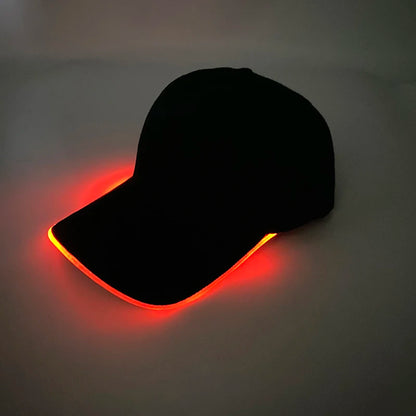 Cappello per adulti con LED e fibra ottica, cappellino alla moda, cappello di tendenza per discoteca, concerti, balli in maschera, eventi all’aperto e divertimento, cappello rap estivo