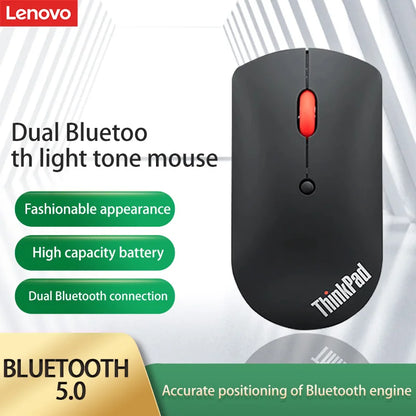 Lenovo ThinkPad Wireless Mouse 4Y50X88822 Dual Bluetooth Wireless Mouse, Ergonomic Office Mouse, 2.4GHz Laptop Mouse for Windows & Mac