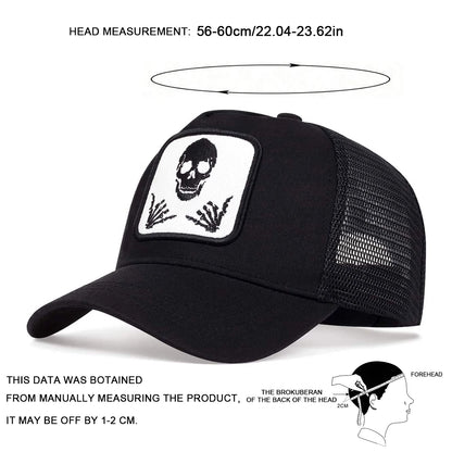 Unisex Personality Embroidery Baseball Net Caps Adjustable Casual Hats Spring and Summer Outdoor Sunscreen Hat