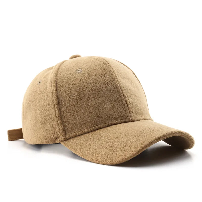 Afslappede baseballkasketter til kvinder og mænd – modekasketter i ruskind til efterår og vinter – udendørs solkasketter – snapback-kasketter – unisex-kasketter i ensfarvet design – hiphop-kasketter