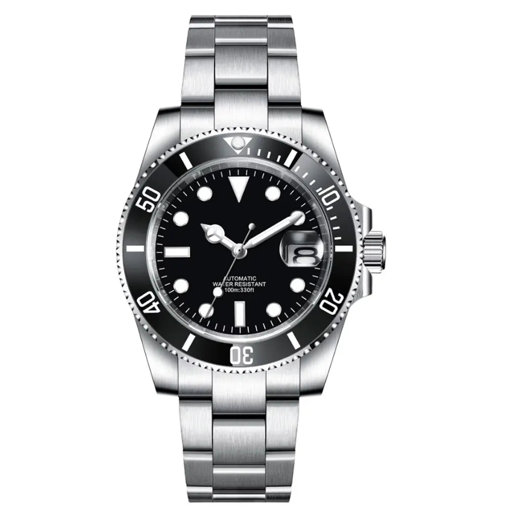 DIY Custom Automatic Watch Logo For Man High Quality NH35 Diving Mechanical Watches Sapphire Waterproof Ceramic Bezel 120 Click