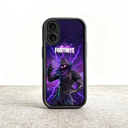 Capa para telemóvel Game F-Fortnite Survival para iPhone 11 12 13 14 15 16 17 Max Pro Plus Air Mini, capa macia preta com proteção da lente