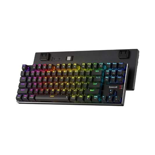 Redragon K556 PRO TKL Wireless RGB Gaming Keyboard, 87-Key Tri-Mode Hot-Swappable Mechanical Keyboard with Bluetooth, 2.4GHz & USB-C for Windows & Mac
