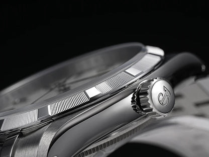 Baltany S4102 Business Man Automatic Mechanical Wristwatch 36mm Linen Dial Engine Turned Bezel NH35 Luxury Dress Watch For Man