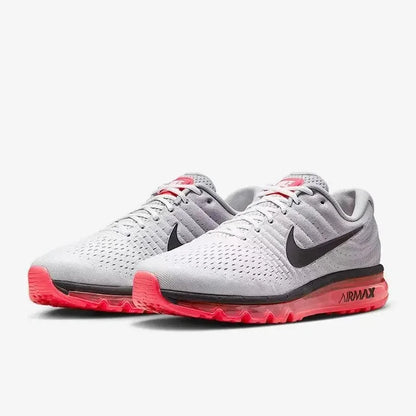 Nike Air Max 2017 'WOLF GREY HOT PUNCH' Chaussures de course décontractées basses confortables pour hommes Gris 849559-106
