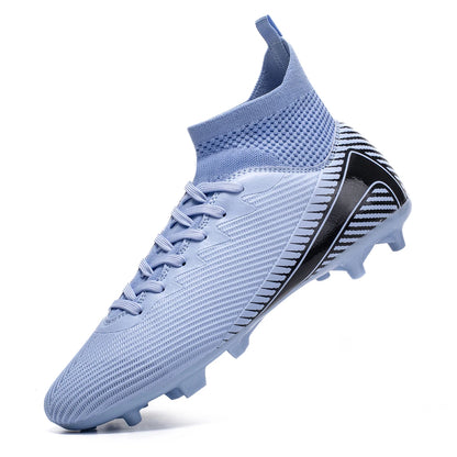 Scarpe da calcio Professional Grass AG FG con tomaia integrata in tessuto PU e suola resistente in TPU, antiscivolo e resistente all’usura, calzature per ragazzi