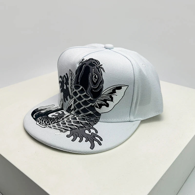 China Chic Pattern Embroidery Baseball Hats Breathable New Unisex Ethnic Style Peaked Caps Versatile Sunshade Hip Hop Fashion