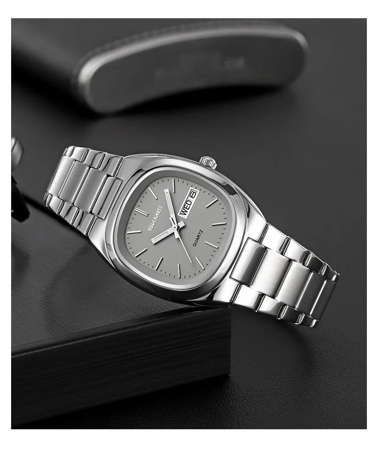 SKMEI 2420 Casual Female Wristwatch Dress For Women Ladies Business Steel Clock Fashion Quartz Date Time Women Luxury Watches