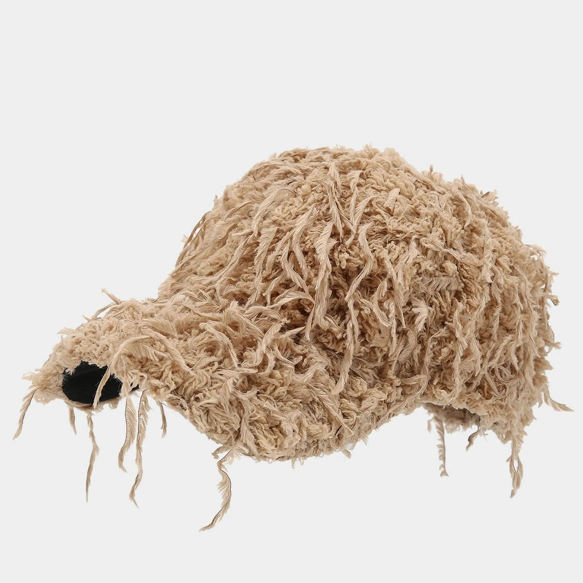 Winter Solid Color M-Label Lamb Wool Baseball Cap for Women, Outdoor Warm Casual Fashion Versatile Plush Duckbill Cap