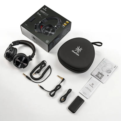 OneOdio Studio Max Wireless DJ Headphones Bluetooth 6.0 – 9ms Ultra Low Latency, Hi-Res LDAC Studio Monitor Over-Ear Headset with Microphone