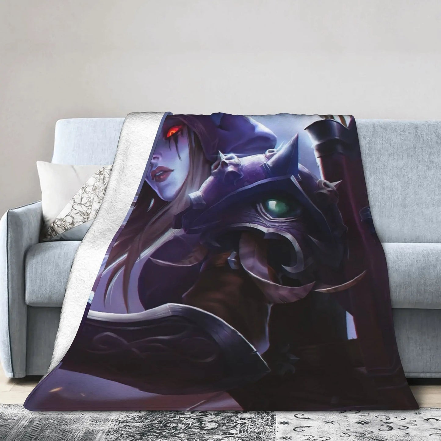 Warm BlanketStudents Travel World of Warcraft  Sylvanas Windrunner Throw Blanket  Flannel Bedspread For Home Decor Bed Cover