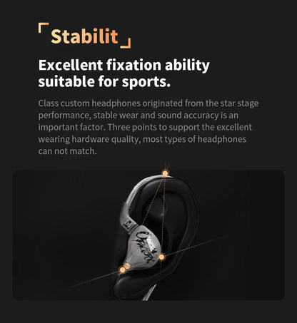Whizzer OC1 Wired HiFi Earphones with Mic, Bass Enhanced In-Ear Headphones, Clear Vocal Dynamic Driver Earbuds with Play/Pause Control