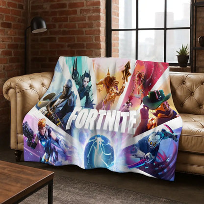 3D F-Fortnite igraća crtana flanelska deka, mekana i topla deka za krevet, spavaću sobu, dnevni boravak, putovanja, kampiranje i poklon za djecu