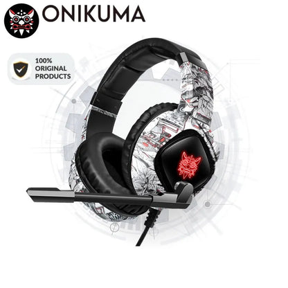 ONIKUMA K19 Gaming Headset – Wired Gaming Headphones with Noise Cancelling, Stereo Sound, Built-in Mic, ONIKUMA K19 Headset for PC & Console Gaming