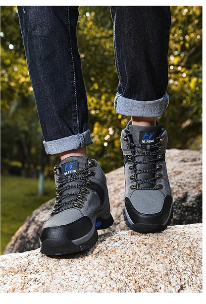 Chaussures de Trekking en plein air automne hiver hommes chaussures de randonnée imperméables bottes de montagne en cuir véritable chaussures tactiques de chasse en forêt