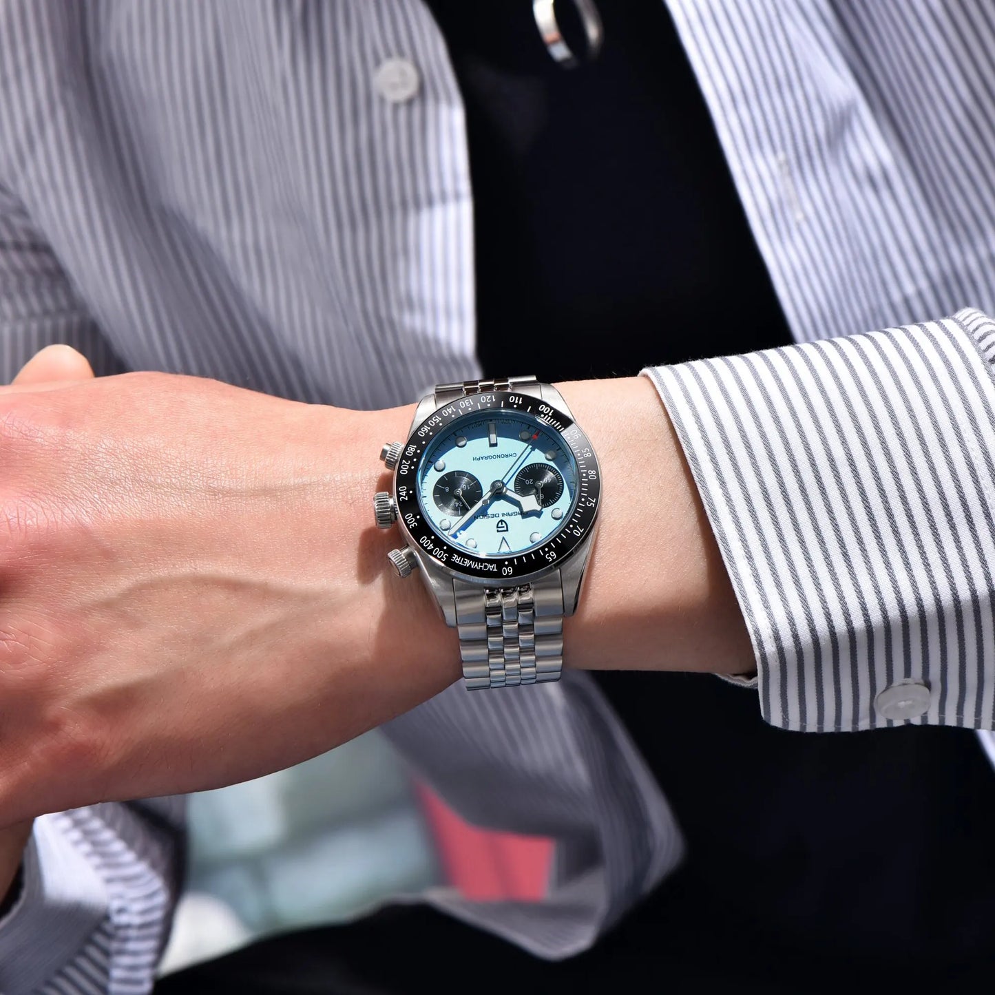 PAGANI DESIGN Trend Luxury Men Quartz Watch Elegant Business Stainless Steel Sapphire Tachometer Luminous 100m Dive Chronograph