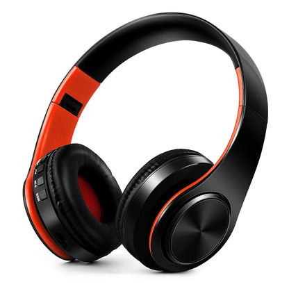 CATASSU Gold Bluetooth Wireless Headphones with Microphone, Stereo Headset, Bluetooth 5.3 Earphones, 40mm HiFi Sound, Foldable Headphones for Android & iOS