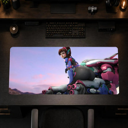 Tapete de Rato Gaming Overwatch para Escritório, Antiderrapante, DIY, Grande, para Teclado e Rato, com Bordas Overlock