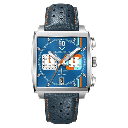 Specht&Sohne New Arrivals Japan VK64 Chronograph Men Quartz Watch 316L Stainless Steel Leather Strap Luminous Waterproof 30M