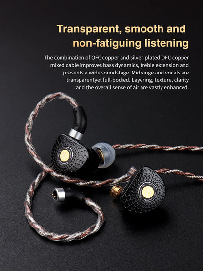 TRN RedChain Upgrade Cable Silver-Plated Copper OFC Copper Earphone Cable with Swappable 2.5mm 3.5mm 4.4mm Connectors for TRN IEM Headphones