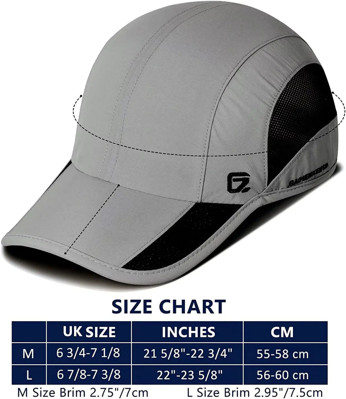 GADIEMKENSD Estate Uomo Sport Corsa Cappellino da baseball Uomo Golf Asciugatura rapida Donna Cappellino a rete con visiera e chiusura a scatto