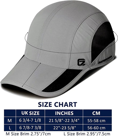 GADIEMKENSD Estate Uomo Sport Corsa Cappellino da baseball Uomo Golf Asciugatura rapida Donna Cappellino a rete con visiera e chiusura a scatto