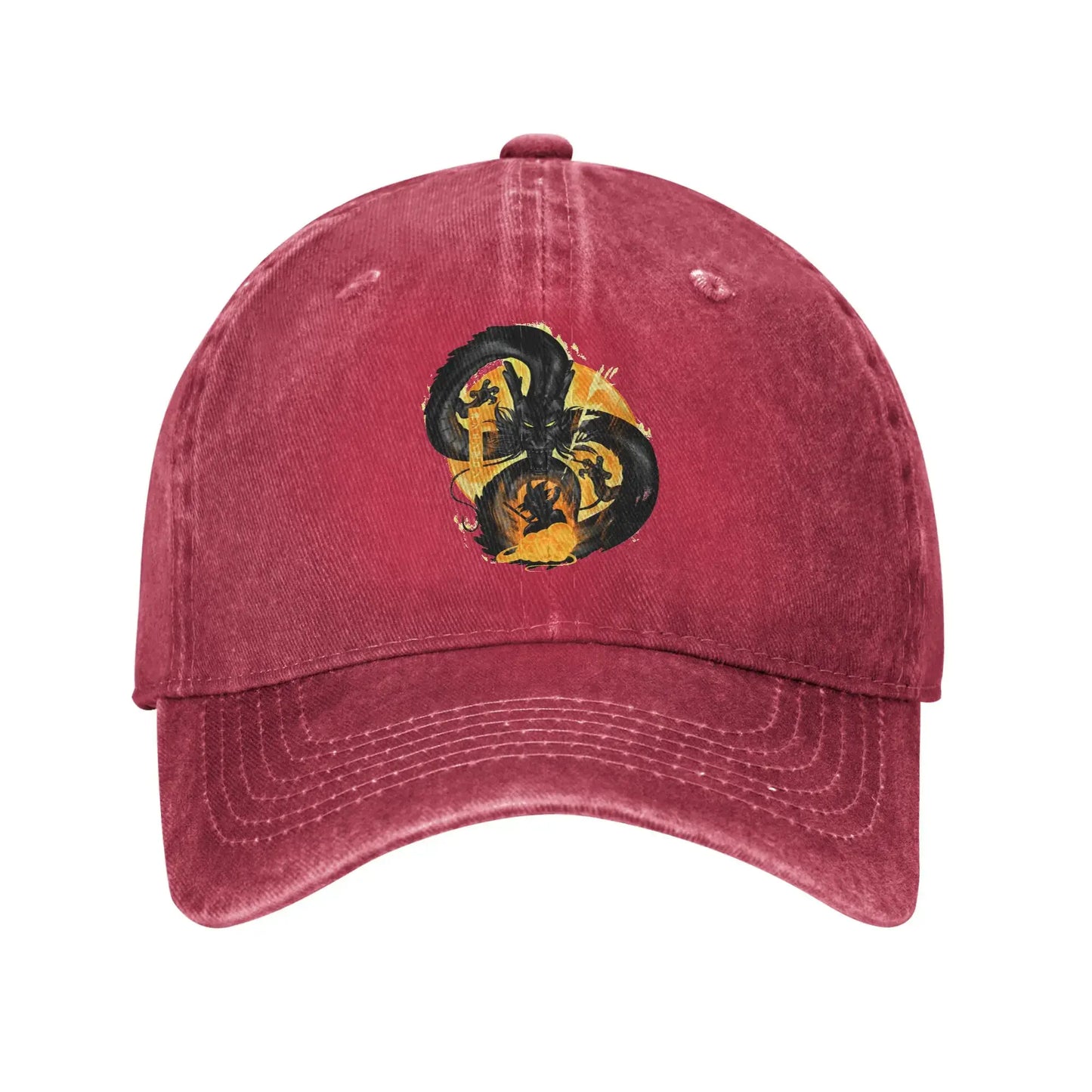 Produit gaming premium Fraquane, Vintage Dragon Ball Z Attack of Shenron Baseball Caps Men Women Distressed Denim Washed Cap