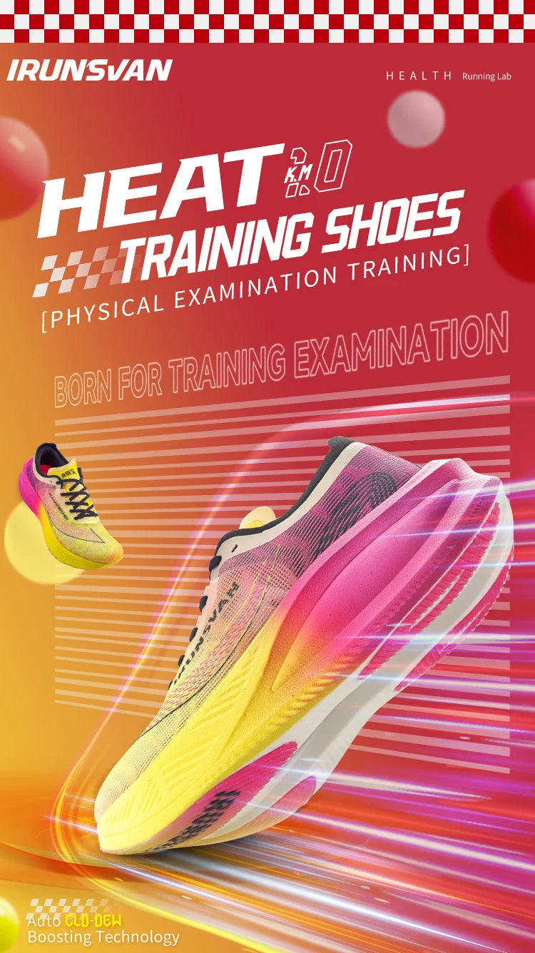 Scarpe da maratona IRUNSVAN con soletta in carbonio: scarpe sportive professionali, stabili, con supporto, assorbimento degli urti, ultraleggere e con ottimo rimbalzo