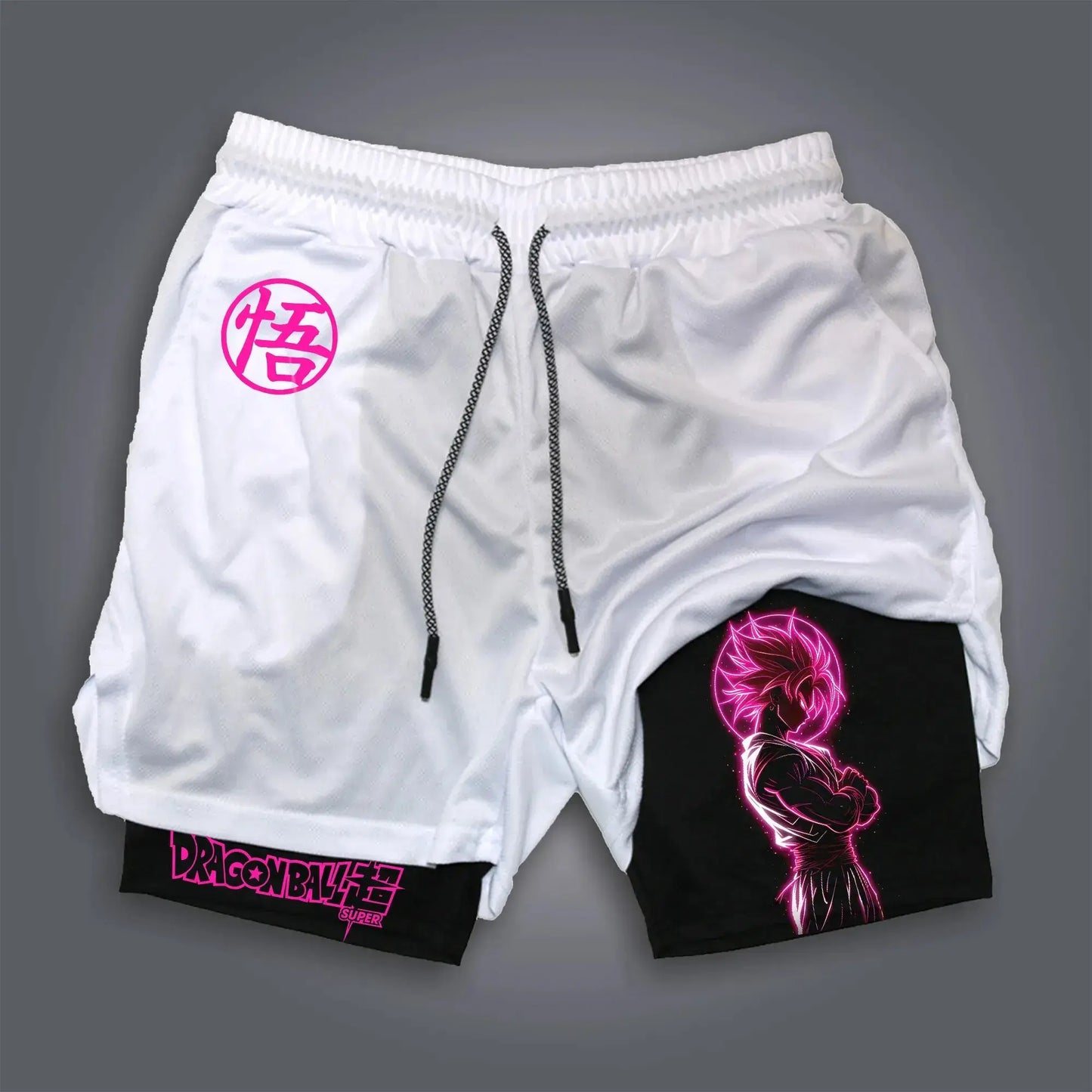 Dragon Ball Super Licensed Shorts 2025 - Japanese Anime Breathable Quick-Dry Beach Pants, Retro Y2K Hip Hop Style, Produit gaming premium Fraquane