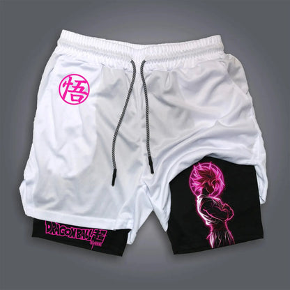 Dragon Ball Super Licensed Shorts 2025 - Japanese Anime Breathable Quick-Dry Beach Pants, Retro Y2K Hip Hop Style, Produit gaming premium Fraquane