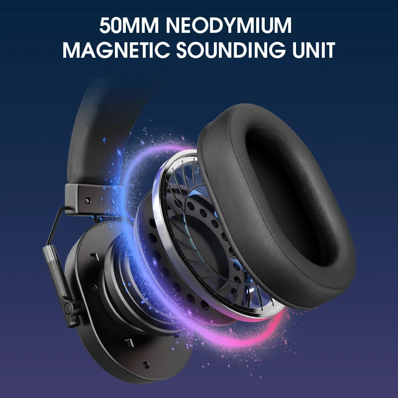 LDON Wireless Gaming Headset PS5 PS4 Bluetooth 2.4GHz Headphones 3D Surround Sound Noise Cancelling Mic Low Latency