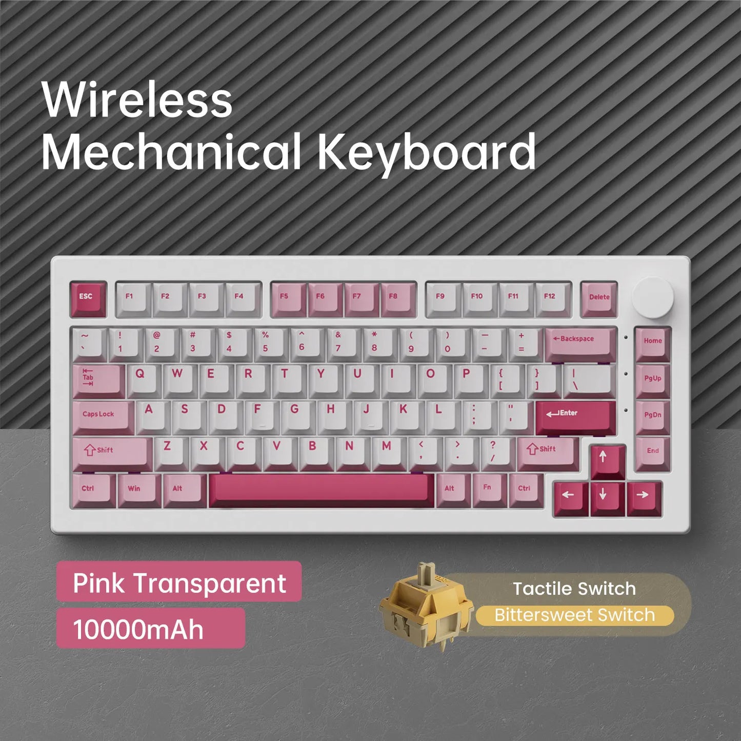 Akko 5075 V3 75% Mechanical Keyboard 8000/10000mAh 2.4GHz Wireless/ Wired Type-C/BT 5.0 Hot Swap RGB Gasket for Gaming Typing