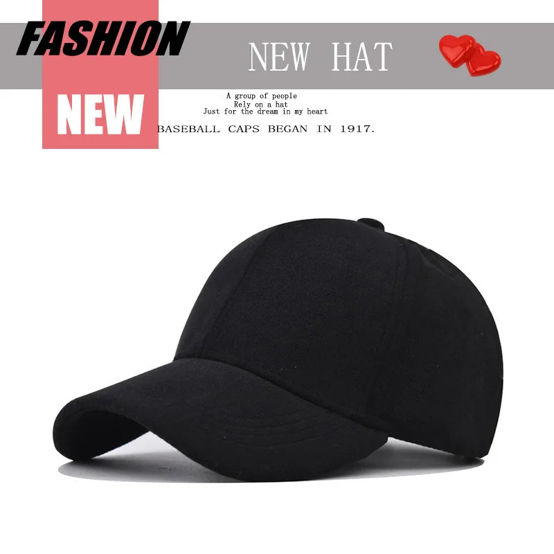 Afslappede baseballkasketter til kvinder og mænd – modekasketter i ruskind til efterår og vinter – udendørs solkasketter – snapback-kasketter – unisex-kasketter i ensfarvet design – hiphop-kasketter