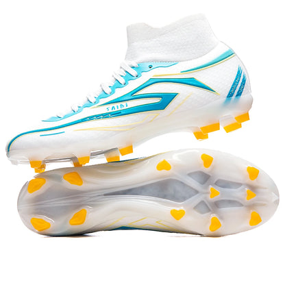 High Performance AG FG Football Boots PU Hybrid Fabric Upper TPU Strong Grip Sole Cost-effective Men Women Grass Football Shoes