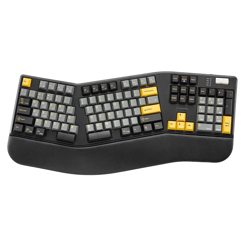 Sanwa Alice Mechanical Keyboard Wireless Tri-mode Gasket Hot-Swap RGB Knob Custom 104key Ergonomic Gaming Office Split Keyboard