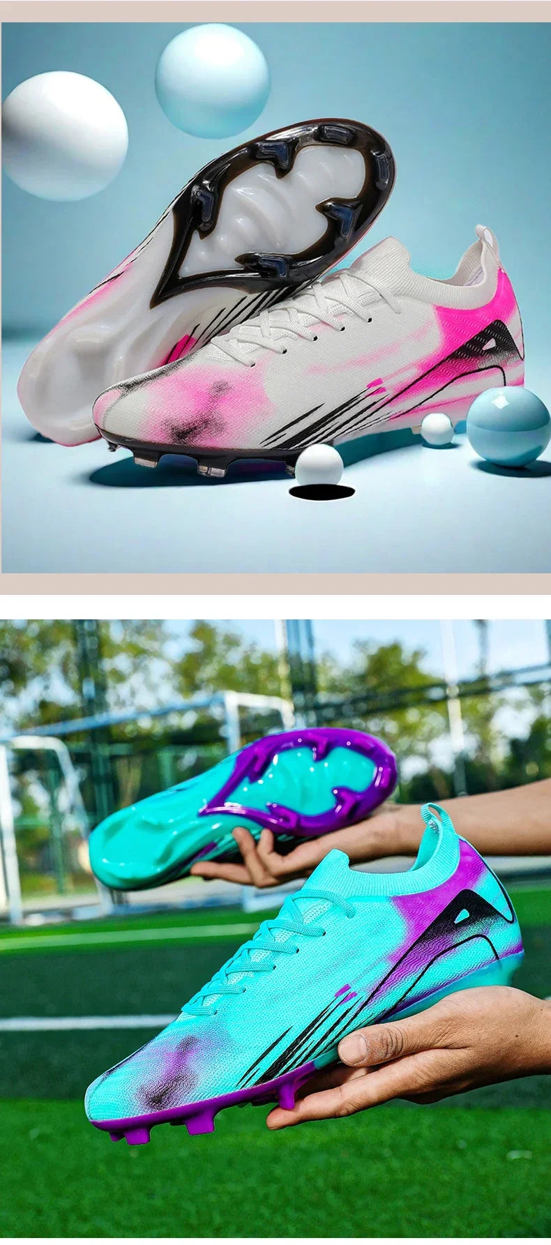Męskie buty piłkarskie Society Professional do treningu na trawie – oryginalne buty do futsalu z kolcami, antypoślizgowe buty do halowych boisk piłkarskich 2025