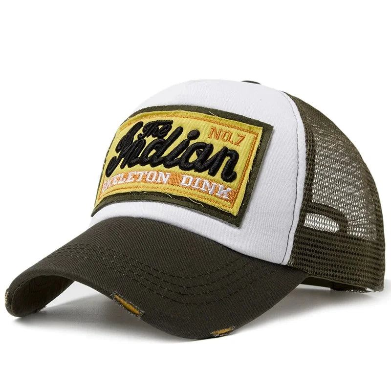 Streetwear Letter Embroidery Mesh Dad Baseball Cap Fashion Snapback Hip Hop Outdoor Y2K Trucker Hats Gorras F2719 for Women Men