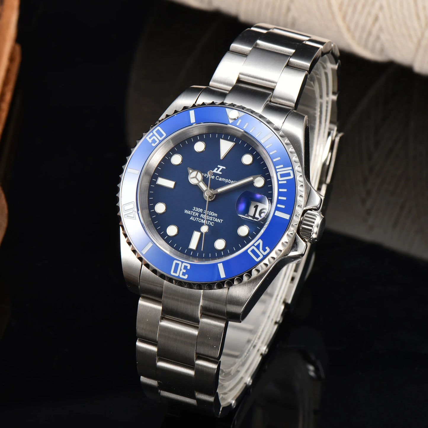DWAYNE CAMPBELL Top Luxury NH35 Men's Automatic Mechanical Watch Waterproof Luminous Sapphire Glass Classic Business Wristwatch