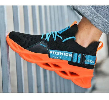 Modische lila Freizeit-Sneaker für Damen und Herren, Blade-Laufschuhe, große Größe 48, leichte, atmungsaktive Sportschuhe für Herren, Mesh-Sneaker