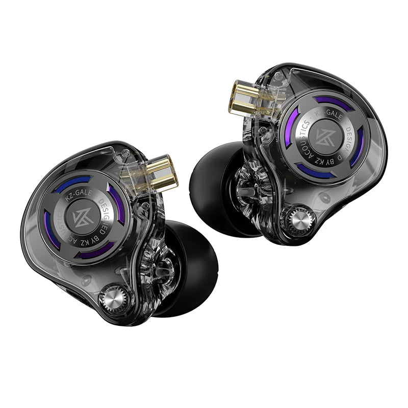 KZ Gale Gaming IEM Earphones – HiFi Super-Linear Driver In-Ear Monitor with Detachable Silver-Plated 2-Pin Cable