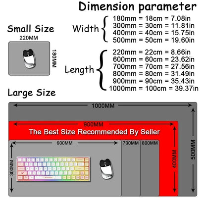 Anime World of Warcraft Deskmat Gaming Mouse Pad Computer Accessories XXL Lock Edge keyboard Mice carpet Gamer Mause Office Mats