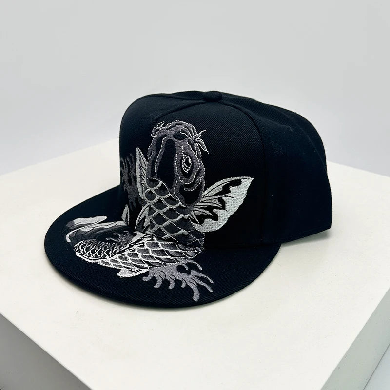 China Chic Pattern Embroidery Baseball Hats Breathable New Unisex Ethnic Style Peaked Caps Versatile Sunshade Hip Hop Fashion