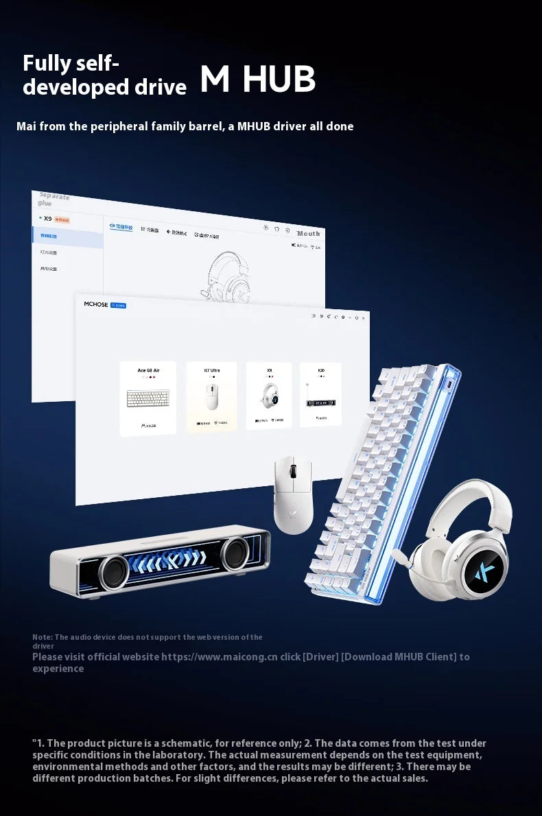 2025 Mchose X9 Headphone 3 Mode Bluetooth Headset Surround Sound Effect With Mic E-Sports Earphones Custom Accessories For Fps