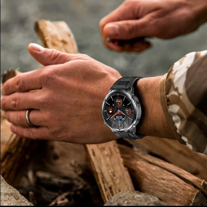 2026 New Military Outdoor Smart Watch 1.85‘’ AMOLED 1000mAh Large Battery 5ATM Waterproof Voice Call Sports Men Fitness Bracel