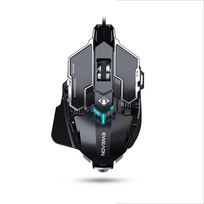Mechanical Metal Gaming Mouse Wired Ergonomic RGB Gaming Mouse, 12800 DPI Optical USB Gaming Mouse with 7 Programmable Buttons for PC & Laptop